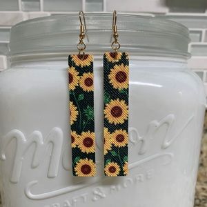 Sunflower earrings